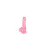 Gode jelly rose ventouse taille M 17.5cm 